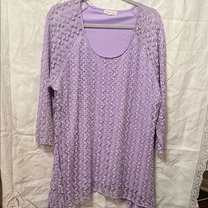indigo soul Lavender Scoop Neck Top